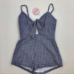 Wild Honey Gingham Romper